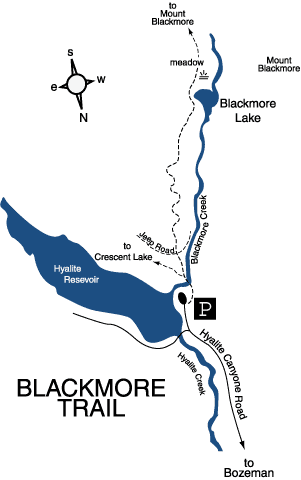 Blackmore Trail to Blackmore Lake Map