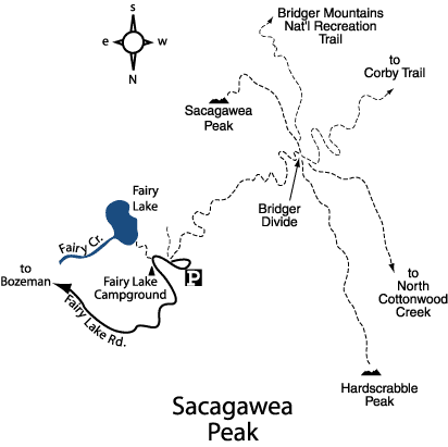 Sacagawea Peak Map